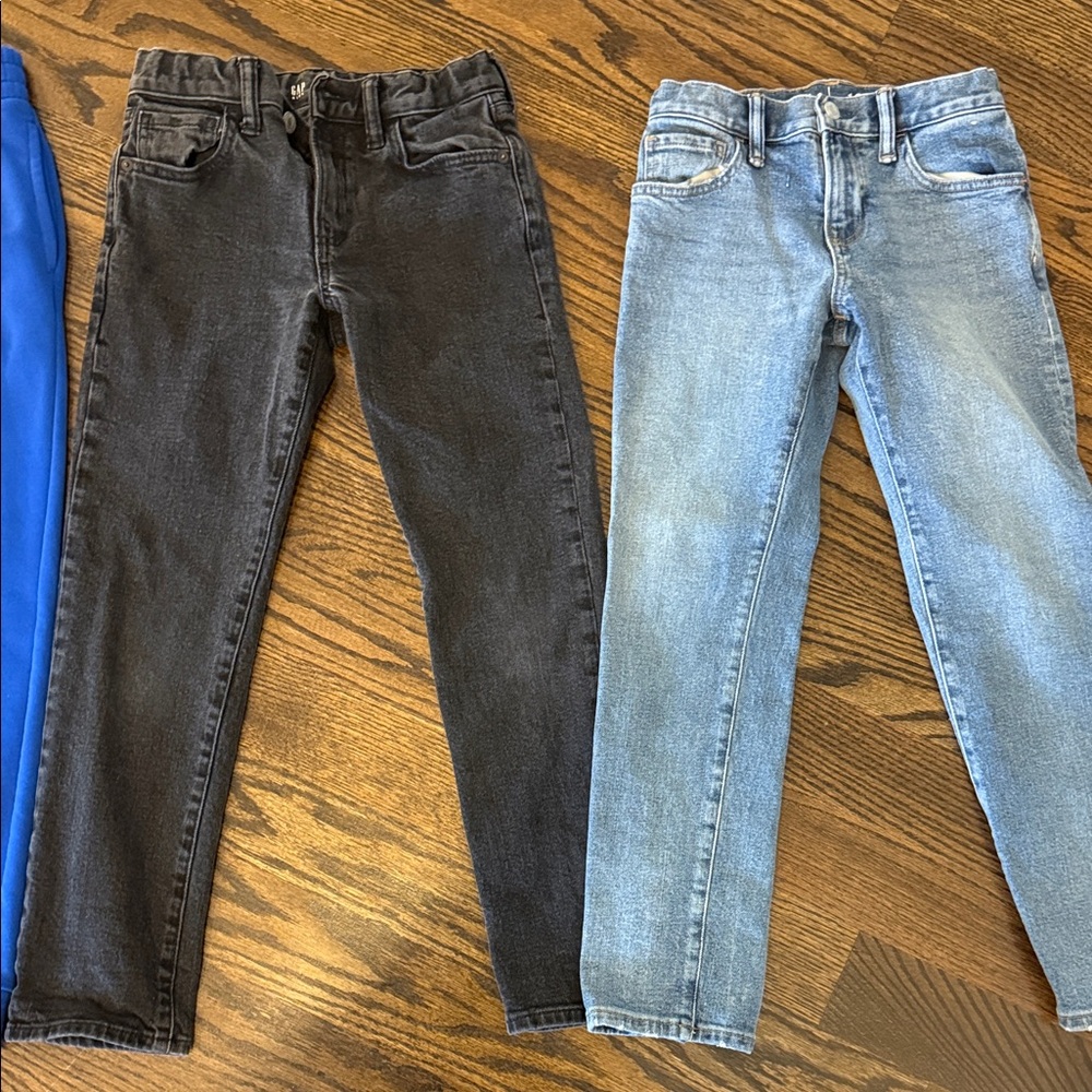 Gap Kids 3 pants; Black, Blue Slim Jeans size 10, free Nike Blue joggers size m